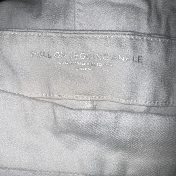 White Chico’s pullin pants women’s size 14 - Picture 6 of 8